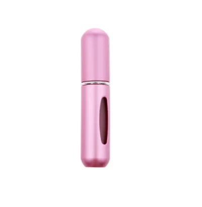 Pink Bottom-filled Mini Perfume Spray Bottles Metal Shell Spray Atomizer Portable Travel Perfume Storage Bottle Points Bottling - Цвет: Pink