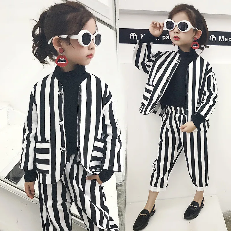 

Pattern Striped Children Clothing Set For Kids Clothes 2019 Baby Girl Long Sleeve Set Suits Girls Outfits Costume