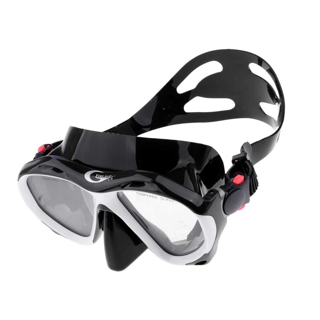Anti-Fog Dive Mask Scuba Diving Goggles Waterproof Glasses with Silicone Adjustable Strap for Men & Women