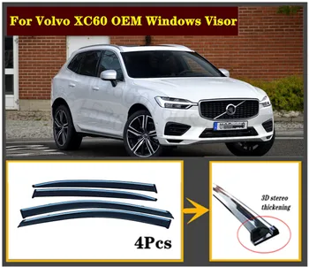 

4pcs Set 2018-2020 OEM For Volvo XC60 steel window Visor Shade Vent Wind Rain Deflector Guards Cover