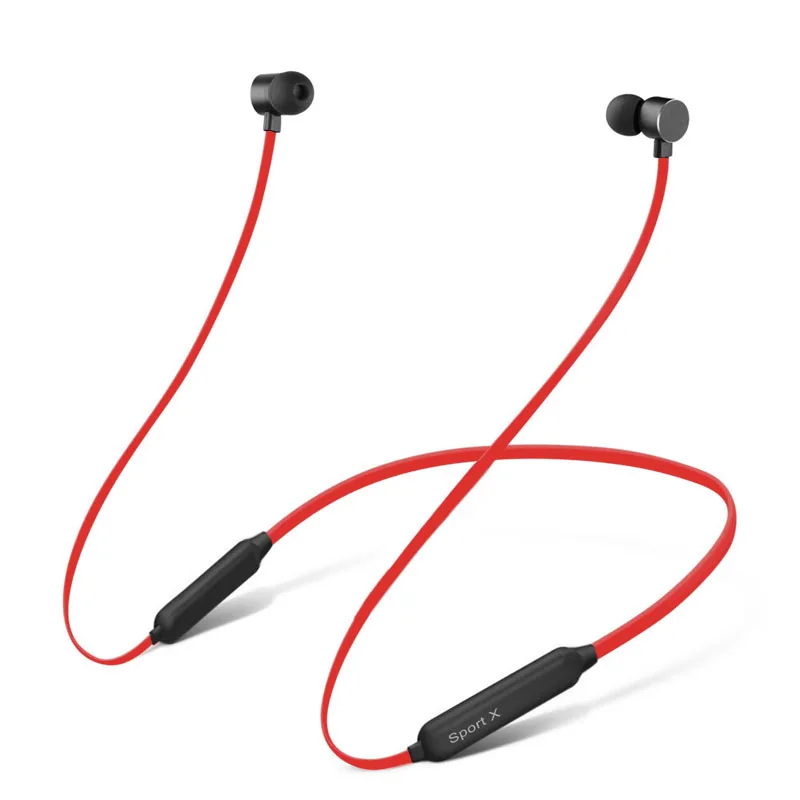 Спортивные наушники с защитой от пота, беспроводные наушники с Bluetooth, магнитные наушники с микрофоном, гарнитура для TWS, samsung A50 Honor 8X - Цвет: Red