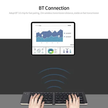 

2020Wireless BT Keyboard Foldable Wireless Keyboard Portable Ultra Slim BT Keyboard for Windows/Android/iOS