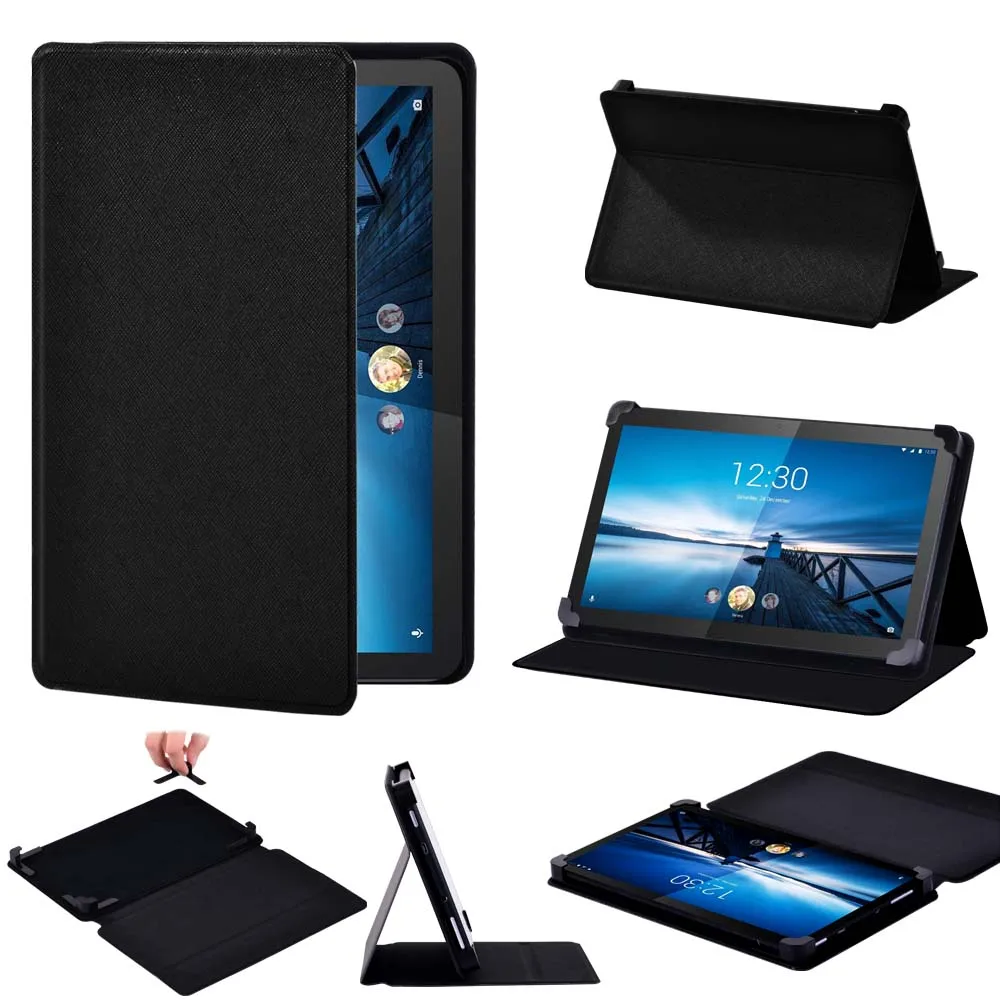 

Tablet Case for Lenovo Smart Tab M8/Tab M10 Lightweight Solid Color Leather Folding Stand Protective Cover for 8 Inch/10.1 Inch