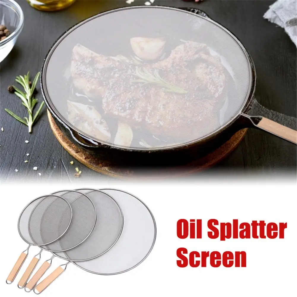 Stops Almost 100% of Hot Oil Splash Large 13 Stainless Steel Grease Guard Shield and Catcher Muskmelon Splatter Screen for Frying Pan Keeps Stove and Pans Clean & Prevents Burns When 