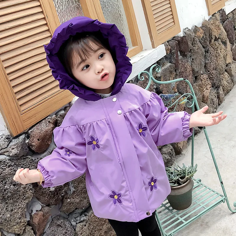 Cute Purple Girls Jackets Kids Boy Coat 