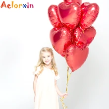 

10Pcs/Lot Heart Pattern Aluminum Foil Balloons 18 Inch Child Adult Birthday Wedding Decor Party Supplies Birthday Balloons