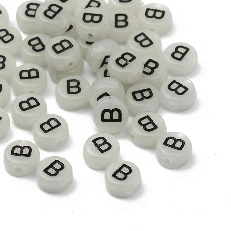 200pcs/Lot 5mm 26 Letter Beads Acrylic Spacer Beads Square Alphabet Beads  For Jewelry Making DIY Handmade Accessories