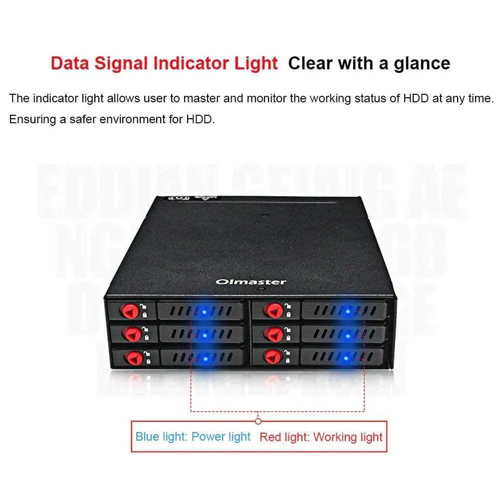 2.5inch SATA SSD HDD Hot Swap Mobile Rack Enclosure Hard Disk Storage 4/6-Bay For 5.25 Drive Bay external hard drive case ssd enclosure hard drive enclosure