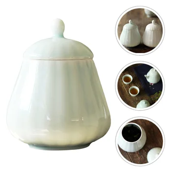

1 pc Ceramic Jar Tea Herbal Glaze Coating Container for Sealing Storage