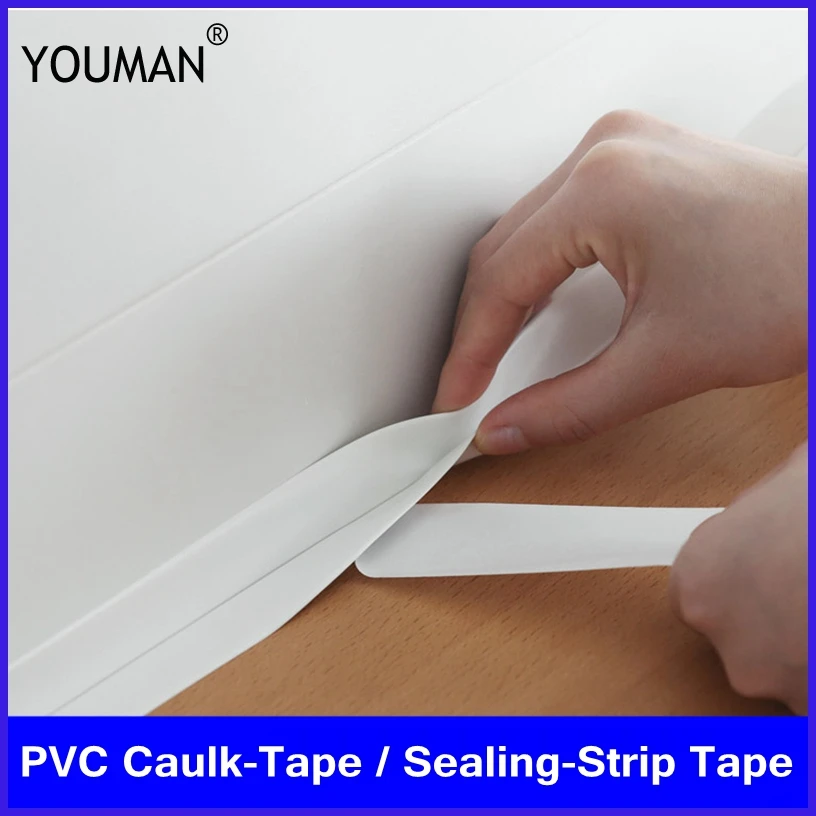 Self-Adhesive Wallpaper Tape Sticker Kitchen Sealing White DIY PVC Waterproof