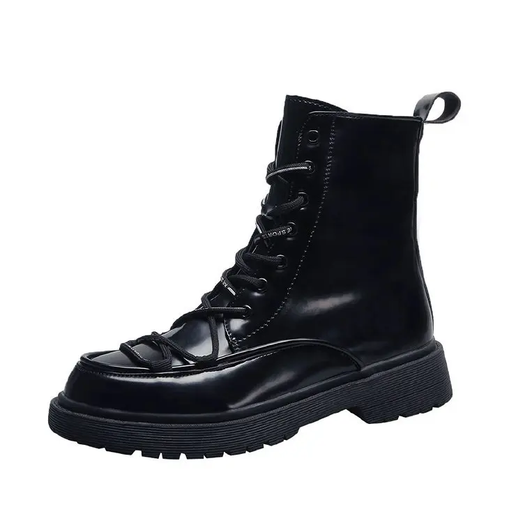 Thin Black Jookrrix/; женские модные теплые полусапожки; удобные женские Ботинки martin; обувь из искусственной кожи; черная зимняя обувь - Цвет: Thin Black