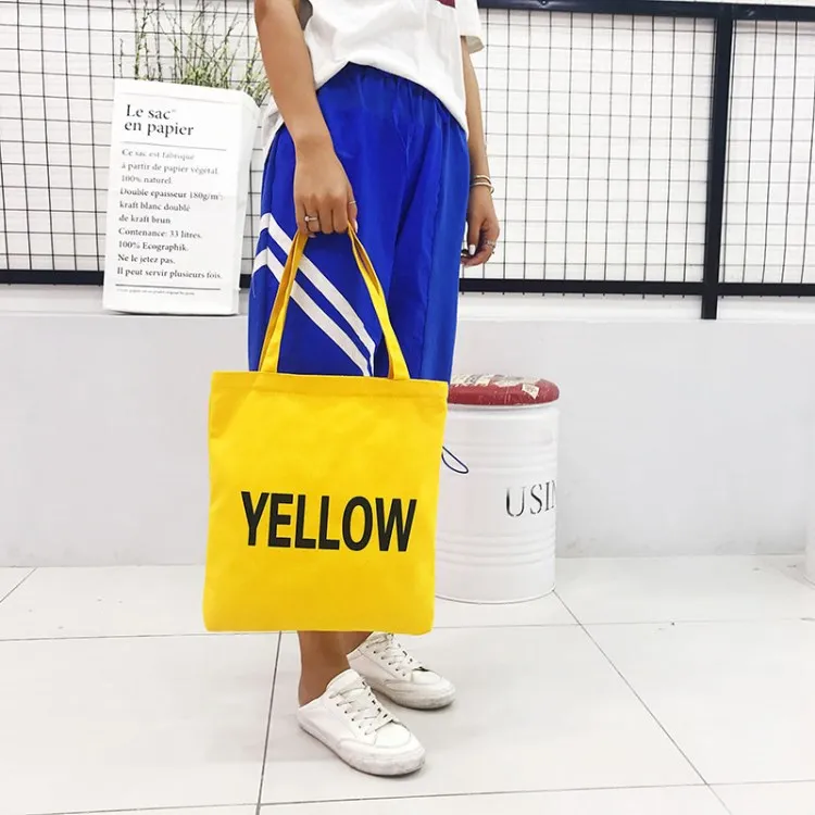 Южная Корея простая набивная Большая вместительная сумка на плечо с буквенным принтом Весна и лето универсальная хипстерская Холщовая Сумка большая сумка женская