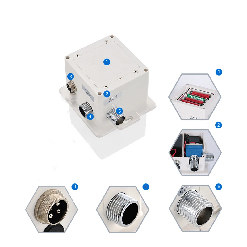 Автоматический Инфракрасный датчик для ванной, кран для раковины, Бесконтактный кран для раковины, кран для воды, DC 6 В, батарея, экономия воды, Смеситель для холодной и горячей воды