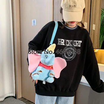 

2019 winter doll Dumbo lady plush shoulder bag cartoon doll pillow cute elephant plush shoulder messenger bag diagonal package