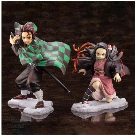 Anime Demon Slayer Kimetsu no Yaiba Artfx J Nezuko Kamado Tanjiro Kamad PVC Action Figure Model Toys Collection Doll Gift | Игрушки и