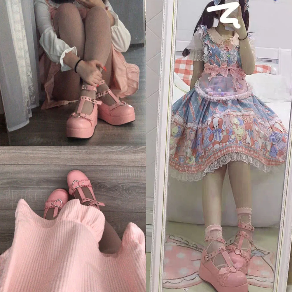 DORATASIA brand fashion female lolita cute women's pumps platform wedges high heels pumps sweet gothic cosplay shoes woman lolita shoes platform pumps women high heels pumps