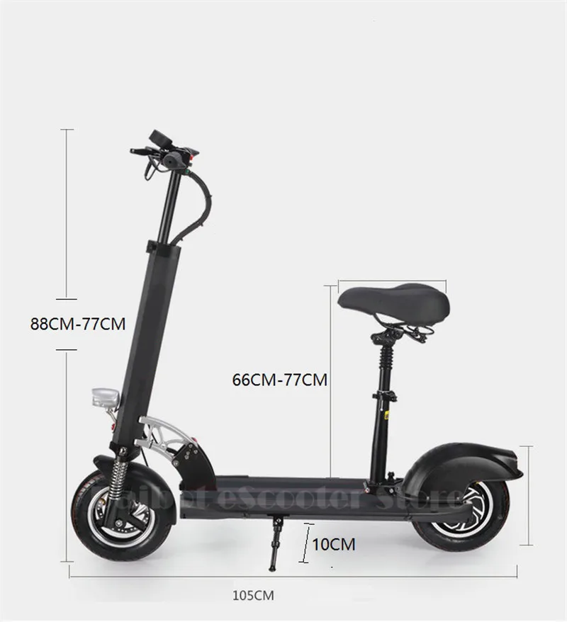 Daibot Electric Kick Scooter Two Wheel Electric Scooters Foldable 10 inch 36v48v Portable Folding Electric Bike (5)