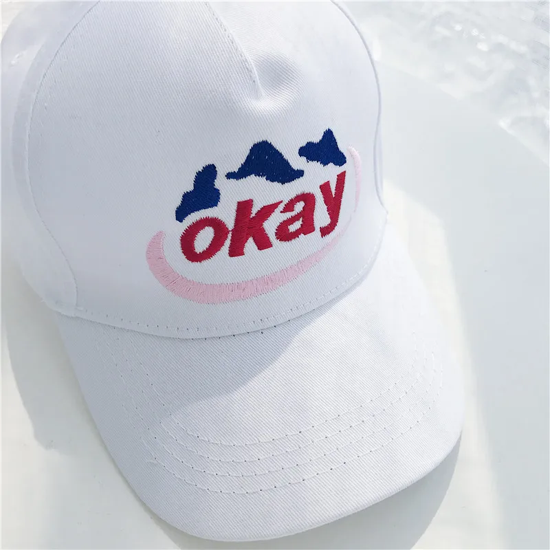 Baseball Cap okay Letter Embroidery Men Fashion Cotton Performance Baseball Cap hat Visor Caps Hip Hop Lovers Snapback Sun Hat   (1)