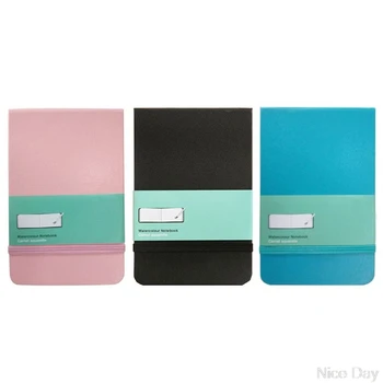 

PU Leather Cover Watercolor Book A6 Paper Hand Book Hand-painted Sketch Travel Portable Painting Art Supplies A07 20 Dropship
