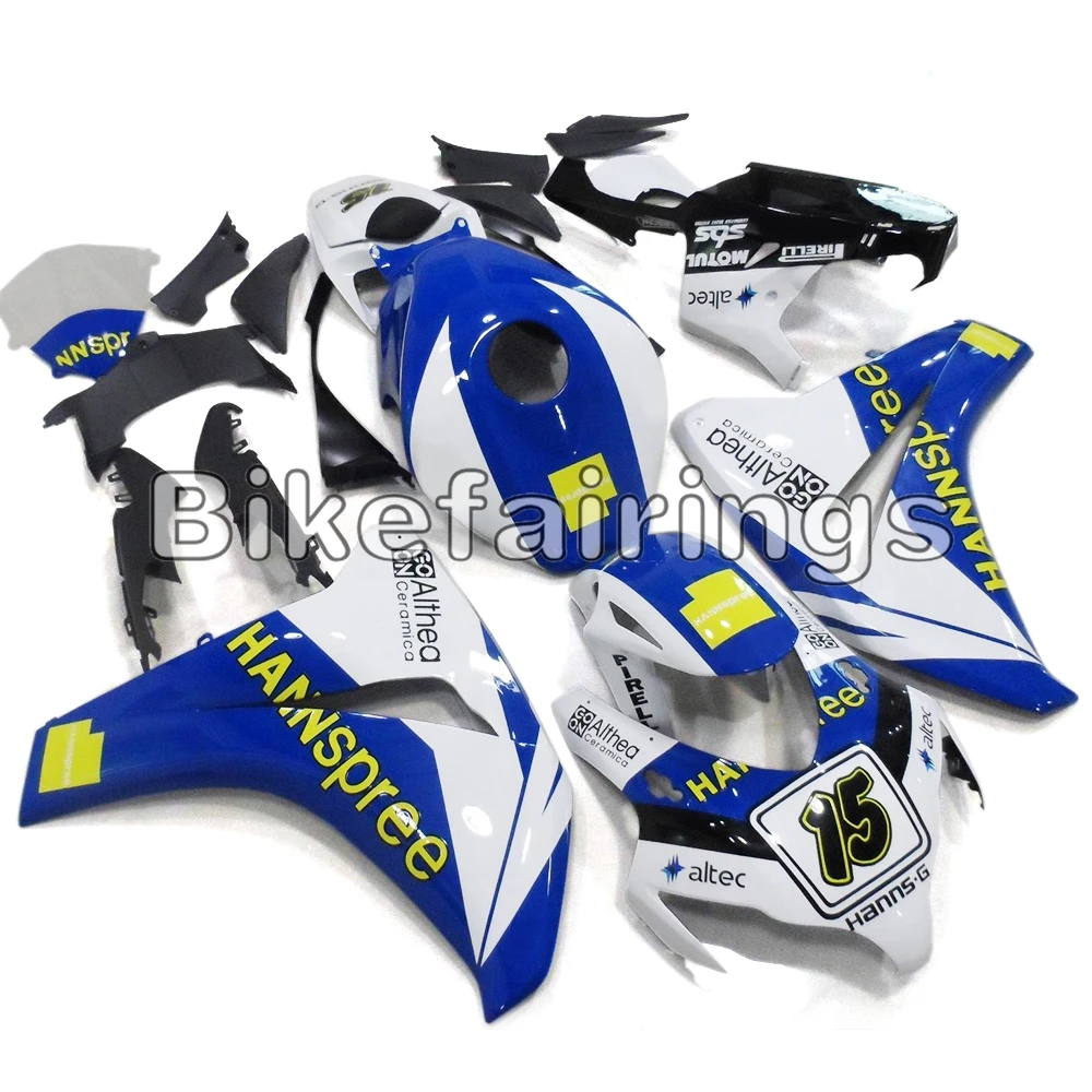 Синий желтый белый наклейки кузов для Honda CBR1000RR 2008 2009 2010 2011 пластик ABS впрыска комплект Чехлы обтекатель Aftermarket