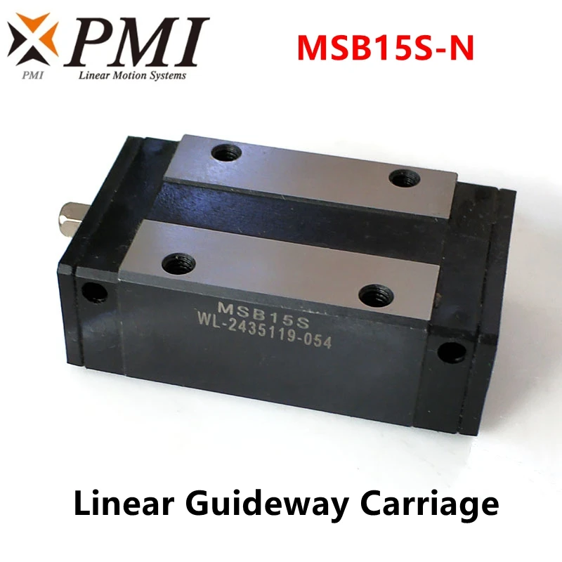 Bloco Pmi Linear Guideway Carriage Co2 Laser Máquina de Corte Taiwan Msb15s-n Msb15sssfcn Msb15s