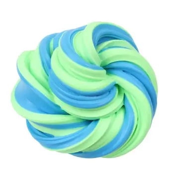 

Fluffy Floam Slime Double Color Stress Relief Craft Mud Toy No Borax Cotton Slime Clay Portable Modeling Clay