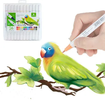 

12 18 24 36 Color Markers Manga Drawing Markers Pen Alcohol Based Sketch Oily Dual Brush Pen For Chilren