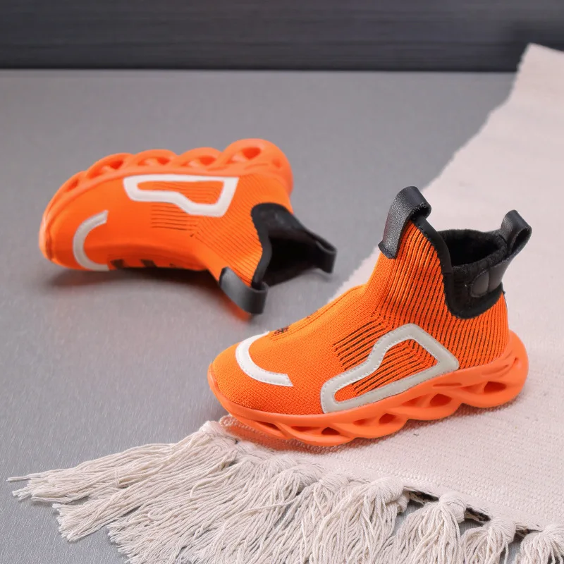 2019 осенние детские сетчатые кроссовки для девочек на высоком каблуке мальчиков