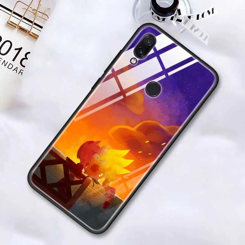 Чехол из закаленного стекла для Red mi 7 8A Note6 7 8 K20 K20 Pro Shell для Xiaomi mi A3 CC9E CC9 задняя оболочка мультяшная звуковая Ежик