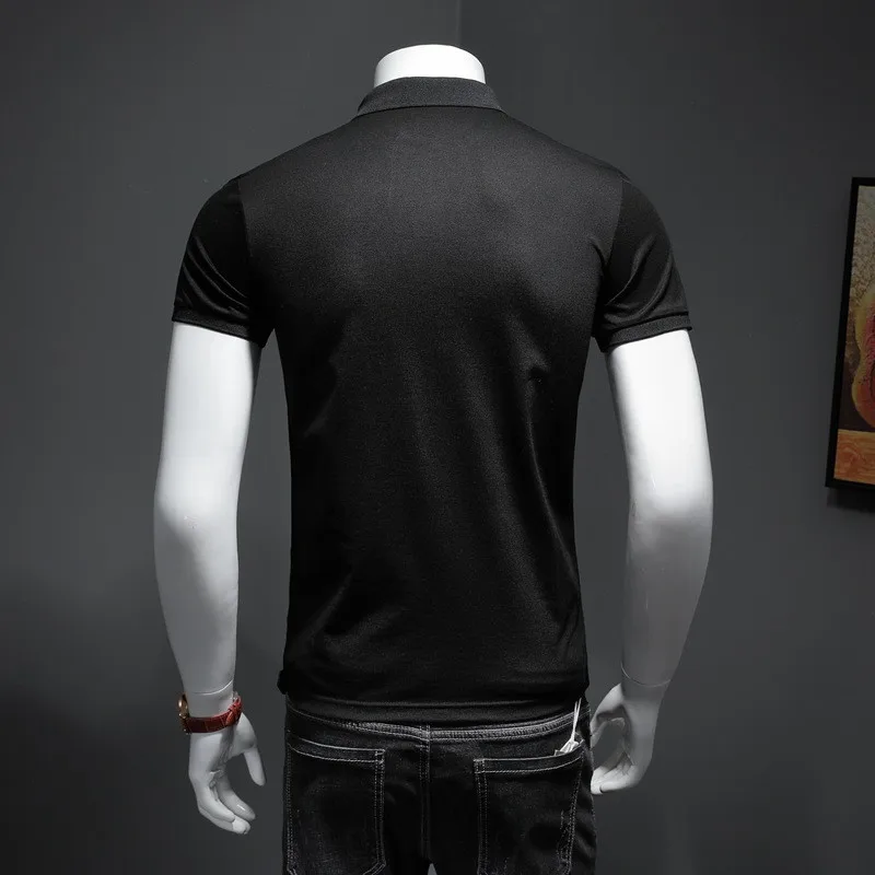 TJWLKJ Мужская рубашка поло с коротким рукавом мужские рубашки поло брендовые модные мужские рубашки с коротким рукавом
