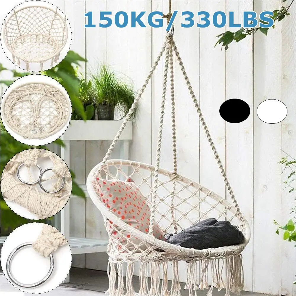 

Round Hammock Chair Outdoor Indoor Dormitory Bedroom Yard For Child Adult Swinging Hanging Single Safety Chair Hammock