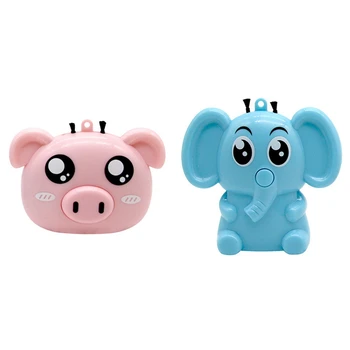 

2Set Mini Air Purifier Personal Travel, Home Cartoon Wearable Air Purifier Necklace USB Charging Air Cleaner Pink & Blue