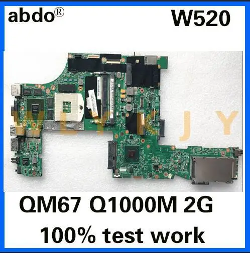 Abdo 48 4ke27. 051 для материнской платы ноутбука Lenovo Thinkpad W520 04W2036 04W2028 PGA989 QM67 Q1000M 2G DDR3 100%
