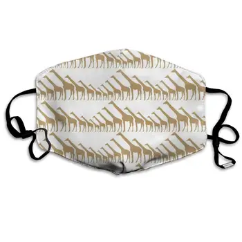 

Mouth Mask for Daily Dress Up, Giraffe Print Anti-dust Mouth-Muffle, Washable Reusable Holiday Half Face Masks for Mens and