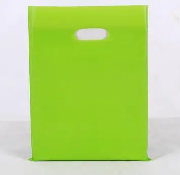 5 шт. 4 размера большие маленькие пластиковые пакеты с ручками, черные красные пластиковые сумки для покупок сумки для упаковки олежды логотип на заказ - Цвет: Зеленый
