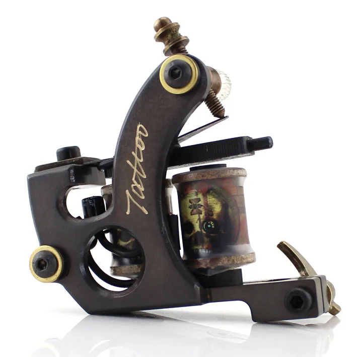

Ambition Handmade Machine Tattoo Gun Coil Machine 8 Wraps Shader Liner Pure Copper Tattoo Machine