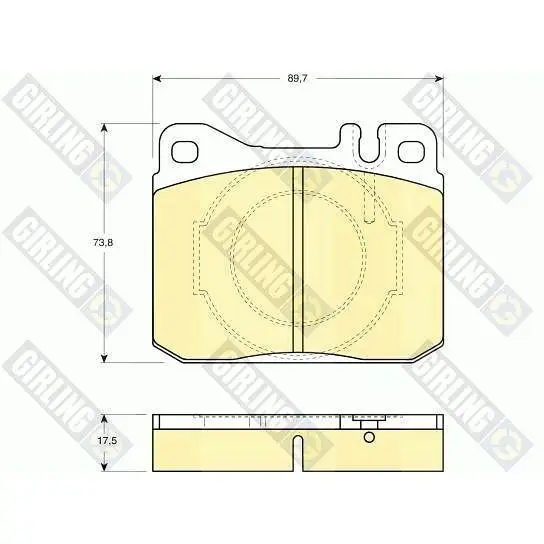 Колодки тормозные MERCEDES W123/W126 76-91 передние GIRLING 6102