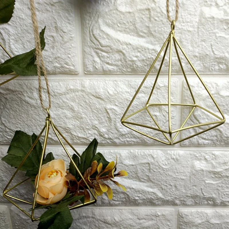 Wall Freestanding Hanging Tillandsia Air Plants Rack Rustic Metal Iron Wrought Geometric Himmeli Plant Holder (Little Flaw) | Дом и сад