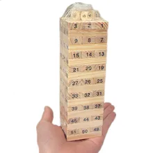 Деревянная игра «Дженга» с цифрами Стек-вверх высокий Chouchoule Строительные блоки Детская развивающая игрушка для взрослых настольная игра родитель и ребенок