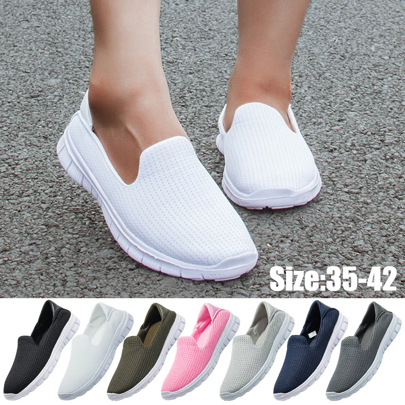 Breathable Loafers Basket Flat-Shoes Women Sneakers Lightweight Zapatillas Casual Mujer