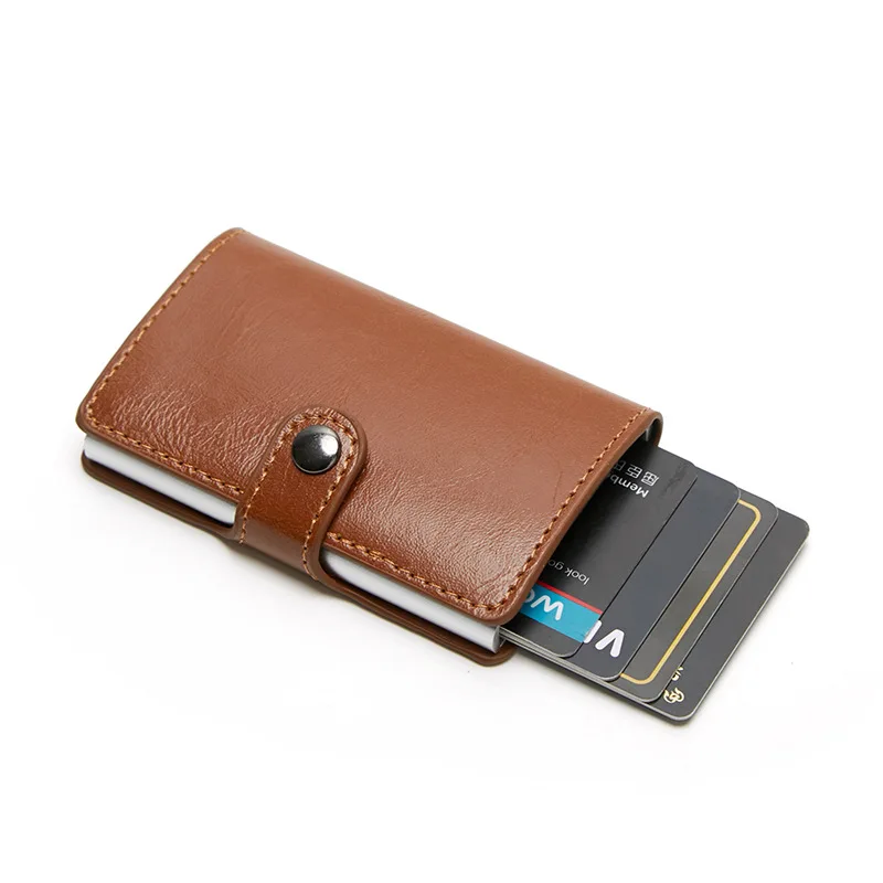Купюра кошелек с защелкой кожаный держатель для кредитных карт кошелек блокирующий не сканирующий RFID кошелек мужской Carteira Masculina Billetera