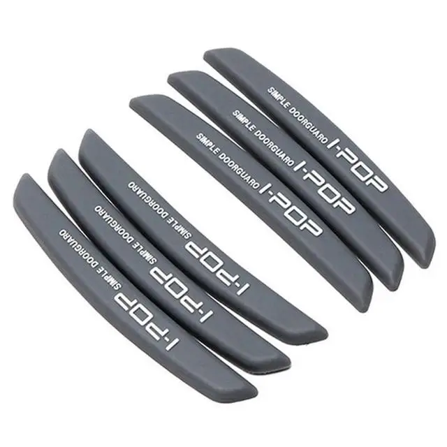 6 Pcs Universal Auto Car Door Edge Protection Guards Buffer Trim Molding Protection Strip Scratch Protector Car Door Crash Bar Grey