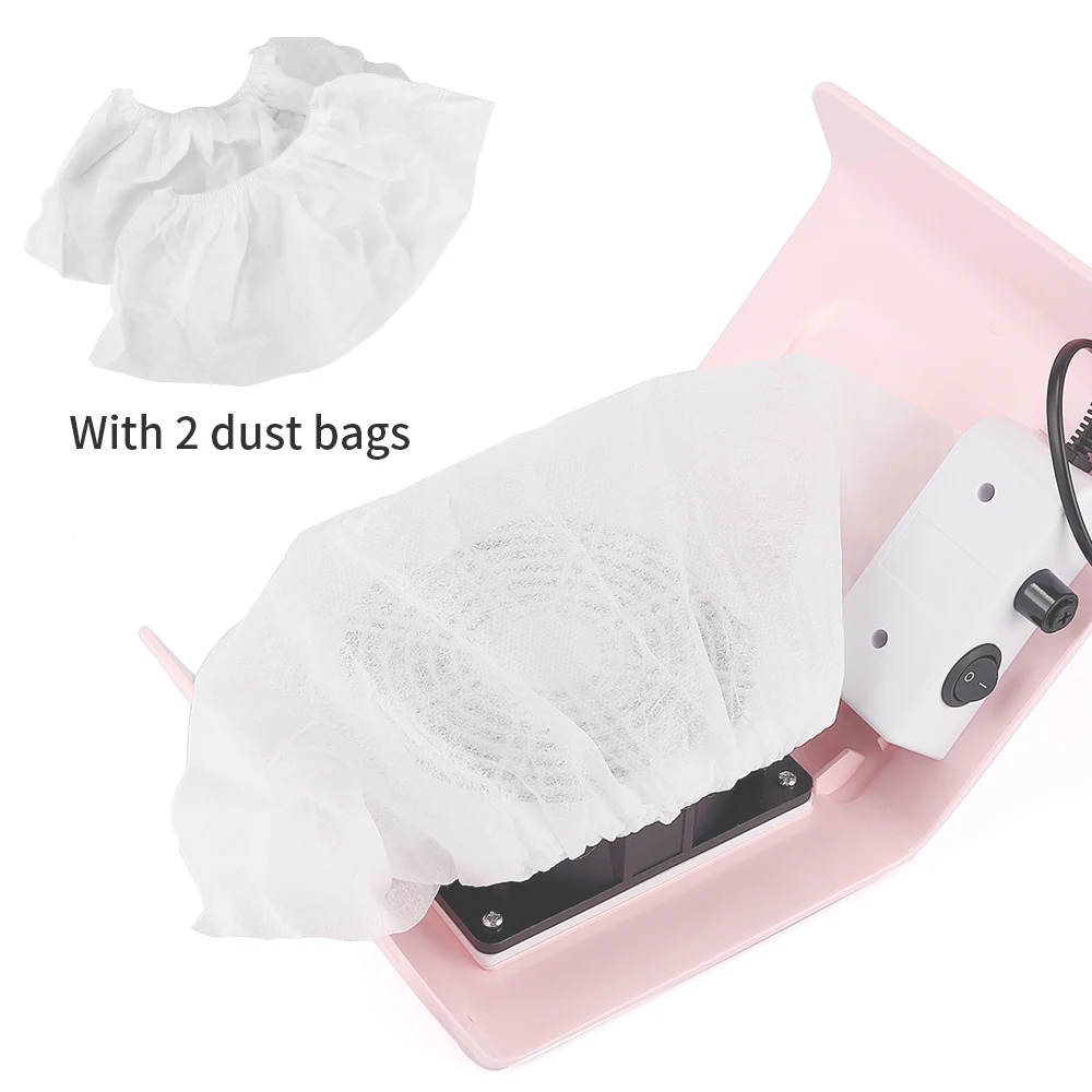  40W Nail Suction Dust Collector Fan Strong Nail Vacuum Cleaner Manicure Machine with 2 Dust Collect - 4000158668549