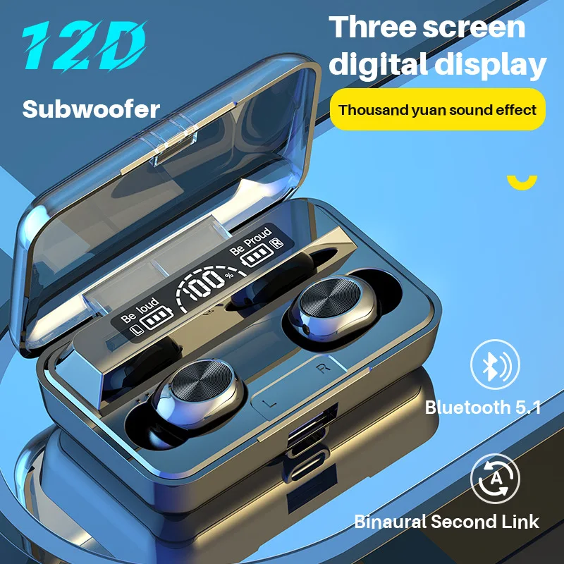 Беспроводные наушники наушники-вкладыши 5 1 TWS Bluetooth-гарнитура для спорта на