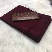 Дизайн, ручная работа, Базен с 3D цветком, швейцарская вуаль, кружевная ткань, 2,5 ярдов+ 2,5 ярдов, Базен