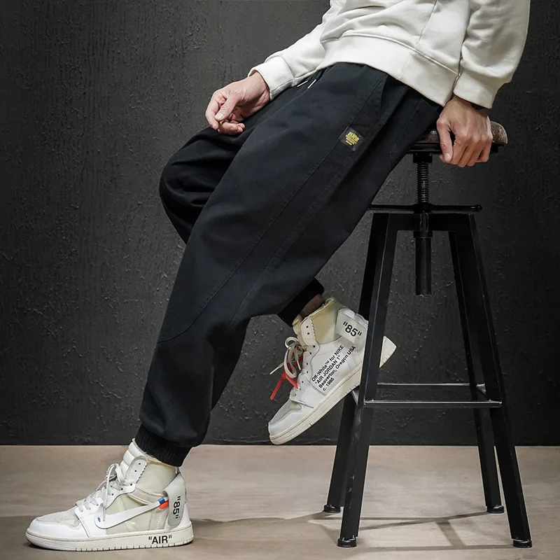 

2020 Spring New Style Japanese-style Macheda Large Size Embroidery Beam Leg Capri Casual Pants Hk20067