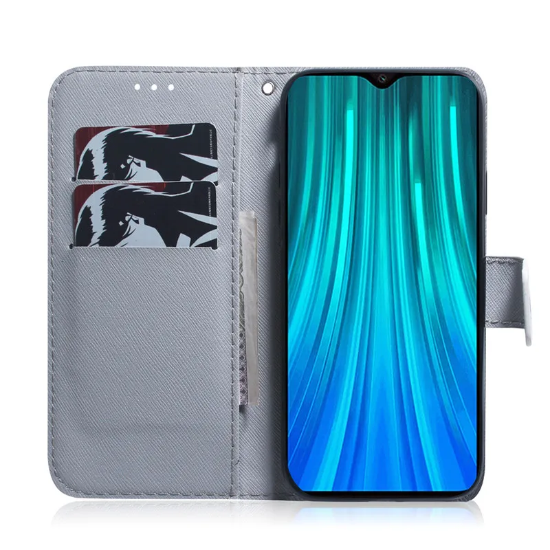Чехол-бумажник для Xiaomi mi A3/mi CC9/mi CC9E/Red mi Note 8/Red mi Note 8 Pro Filp чехол с цветным рисунком волка тигра со слотом для карт