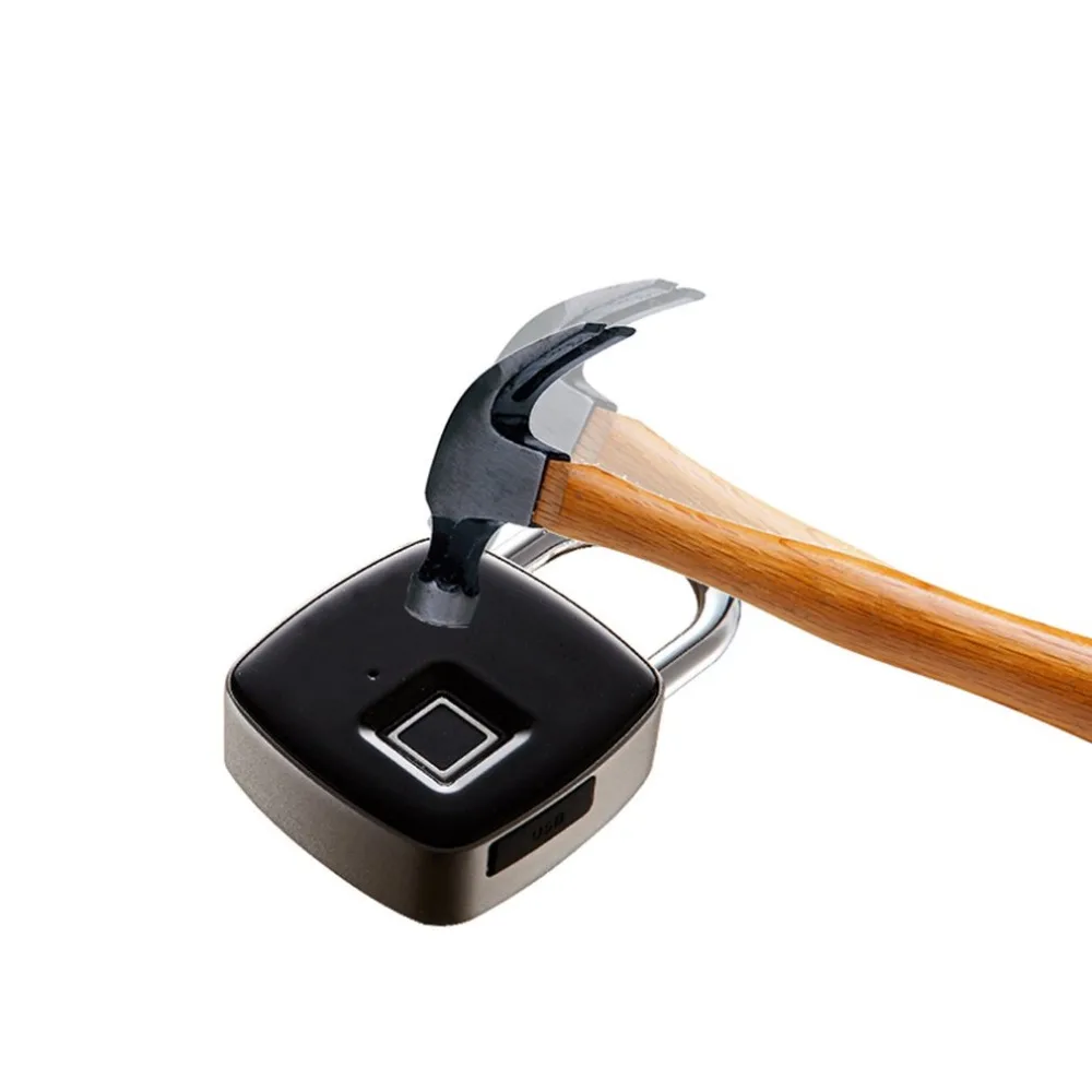 Умный замок отпечатков пальцев без ключа USB Перезаряжаемый доступ IP65 Водонепроницаемый Противоугонный замок безопасности дверь Багаж Замок для чемодана