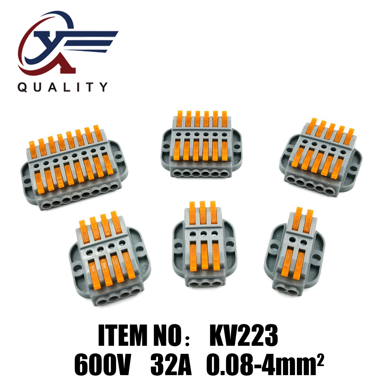 

1PCS Wire Connector 2/3/4/5/6/8 pin New Universal Docking Fast Wiring Conductors Terminal Block Electrical Equipment