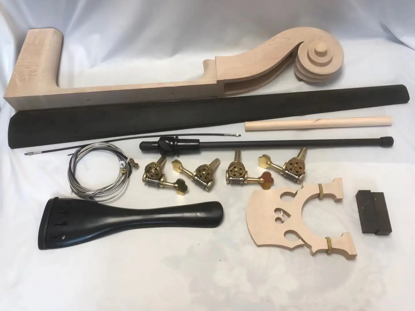 3/4 Upright Bass Partneck,fingerboard,bridge,tailpiece,germany Style